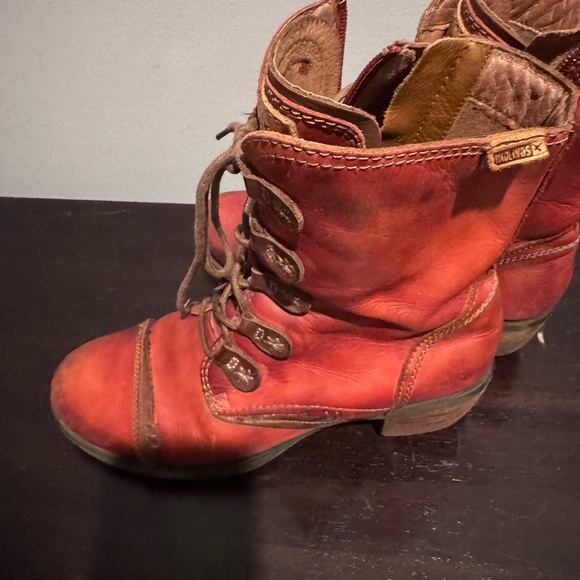 PIKOLINOS Red Leather Le Mans Boots - Picture 2 of 7